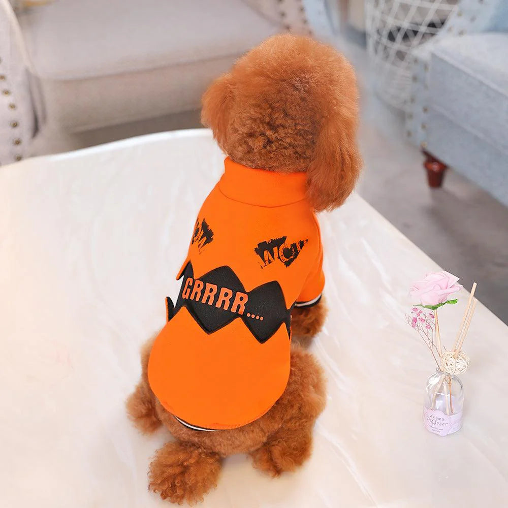 Halloween Pumpkin Dog Costume - Spooky and Stylish Pet Attire